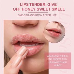 img 1 attached to 🍑 Peach Lip Scrub Treatment: Gently Exfoliating Sugar Lip Scrub to Repair Dry, Chapped, and Cracked Lips - Ideal Autumn and Winter Gift for Lip Care