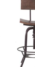 img 1 attached to AA Warehousing Adjustable Height 🪑 18-Inch Wide Bar Stool with Backrest