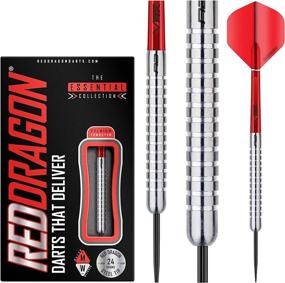 img 1 attached to 🔥 Premium RED DRAGON Hell Fire Tungsten Steeltip Darts Set with Flights & Shafts - 22g & 24g Options