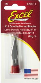 img 2 attached to 🔪 Excel Blades #11 Carbon Steel Hobby Knife Blades - 5 Pack - American Made Replacement Craft Blades