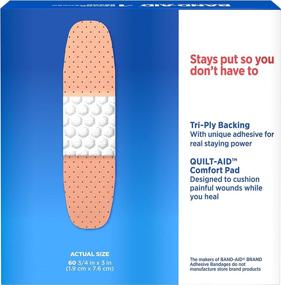 img 3 attached to 💉 Band-Aid Tru-Stay Plastic Strips: All One Size, 60 ct, Ideal for Wound Care and First Aid