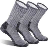 warm and cushioned: celersport men's hiking socks for winter adventures (3 pairs) logo