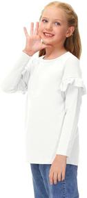 img 3 attached to 👚 BesserBay Ruffle Sleeve Casual Girls' Clothing and Tops: Tees & Blouses