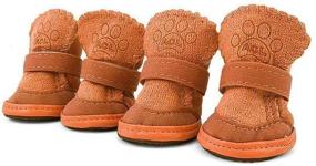 img 3 attached to 🐾 Warm and Waterproof Small Pet Winter Snow Boots with Anti-Slip Sole - S-Lifeeling Lamb Skin Teddy Puppy Dog Cotton Shoes