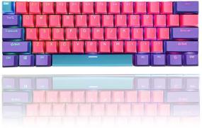 img 4 attached to 🎮 Pink GTSP 61 PBT Keycaps 60% Ducky One 2 Mini Keycaps RGB Keycap Set with Key Puller for Cherry MX Switches GK61/RK61/Anne pro 2 Mechanical Gaming Keyboard