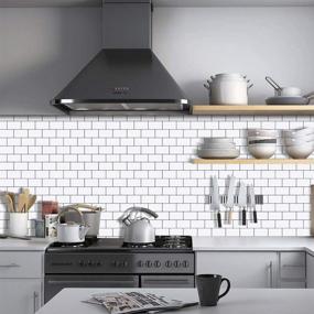 img 3 attached to 🔥 Upgrade Your Kitchen with STICKGOO 10-Sheet Peel and Stick Subway Tile Backsplash – 13"x12" Self-Adhesive, White Kitchen Backsplash Tiles