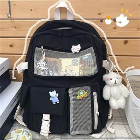 img 1 attached to Kawaii Backpack Accessories College Bookbags Laptop Accessories