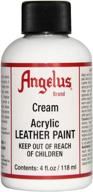 🎨 angelus leather paint 4 oz cream: enhance your leather with professional-quality opacity and versatility logo