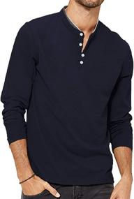 img 4 attached to LecGee Casual Sleeve Solid Color Men's Clothing and Shirts