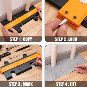 img 1 attached to 🛠️ Enhance your DIY Projects with the Saker Connection Profile Gauge: Adjustable Lock for Construction - A Must-Have Handyman Tool! (5+10 INCH, BLACK+ORANGE)