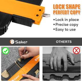 img 2 attached to 🛠️ Enhance your DIY Projects with the Saker Connection Profile Gauge: Adjustable Lock for Construction - A Must-Have Handyman Tool! (5+10 INCH, BLACK+ORANGE)