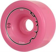 sonar riva quad roller skate wheels - 4 pack of 32mm x 57mm 96a wheels, pink logo