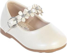 img 4 attached to 🌸 Ideally Chic and Comfy: IGirldress Infant Toddler Straps Flower Girls' Shoes and Flats