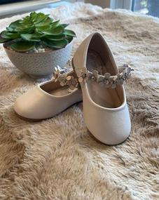 img 2 attached to 🌸 Ideally Chic and Comfy: IGirldress Infant Toddler Straps Flower Girls' Shoes and Flats