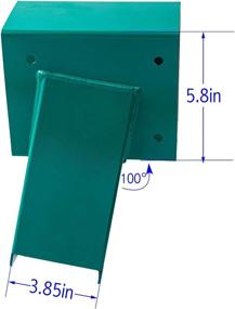 img 1 attached to Heavy Duty Steel Swing Kit - HANDYGO Swing Set Brackets, 2 DIY Wooden Swing Hardware Brackets, Green, Playground Equipment Parts with Mounting Accessories for Outdoor Play