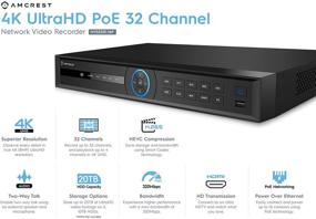 img 3 attached to 📹 Amcrest 5Series 4K NVR 32-Channel NV5232E-16P - High-Performance Network Video Recorder for 32CH 4K@30fps Recording, 16-Port PoE, Supports Dual 10TB Hard Drive (Not Included) – Ideal for View/Playback of 4CH 4K@30fps