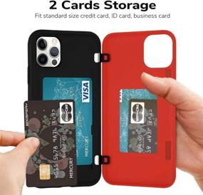 img 3 attached to 📱 ESTPEAK Magnetic Case for iPhone 11 (6.1") - Red | Hidden Card Holder Wallet with Mirror, Built-in Metal Plate supports Magnetic Car Holder & Drop Protection