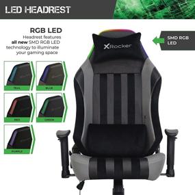 img 1 attached to 🎮 Immerse in Gaming Comfort: X Rocker Sigma RGB X PC Office Gaming Chair with LED Lights - Black