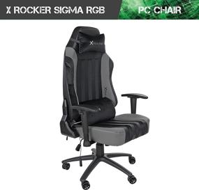 img 3 attached to 🎮 Immerse in Gaming Comfort: X Rocker Sigma RGB X PC Office Gaming Chair with LED Lights - Black