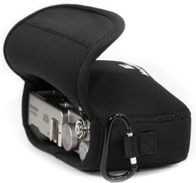 img 2 attached to 📸 MegaGear Чехол для камеры из неопрена для Fujifilm X100F, X100T, X100S - черный, с карабином - ультра-легкая защита для вашего оборудования - MG1094