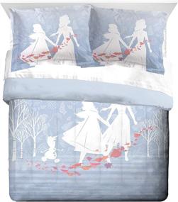 img 4 attached to 👑 Saturdays at the Park Disney Frozen 2 Full/Queen Duvet & Sham Set - 100% Cotton - Kids Comforter Cover Including Matching Pillow Sham Covers - Girls Room Decoration - Oeko-TEX Certified