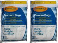 🧹 high-quality envirocare replacement micro filtration vacuum bags for sharp pu-2 uprights - pack of 6 логотип