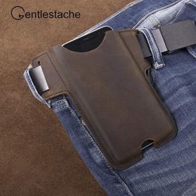 img 1 attached to Gentlestache Leather Cell Phone Holster For Belt Cell Phones & Accessories