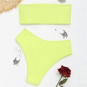 img 2 attached to ZAFUL Bandeau Strapless Bathing Swimsuit Women's Clothing