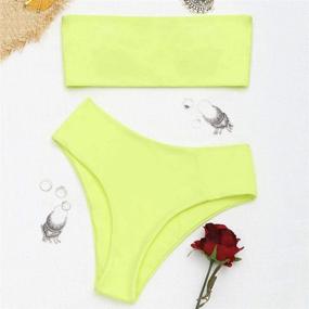 img 3 attached to ZAFUL Bandeau Strapless Bathing Swimsuit Women's Clothing