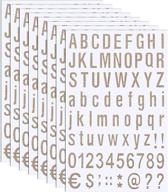 комплект из 8 самоклеящихся виниловых букв с цифрами 8 листов логотип