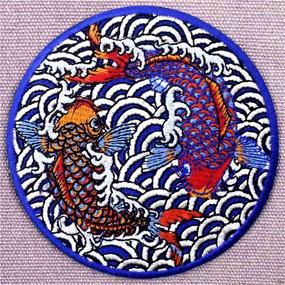 img 2 attached to ZEGINs Koi Japanese Fish Iron On Sew On Patch - Embroidered Applique Emblem