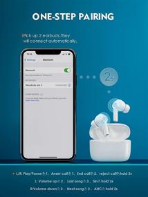 img 2 attached to 🎧 Hyeing Actibe Noise Cancelling True Wireless наушники: Bluetooth 5.2, влагозащищенные наушники Hi-Fi, 36H Гарнитура для игровых трансляций - Лучший смартфон-подарок для фанатов спортивных залов