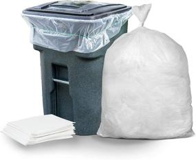 img 4 attached to Plasticplace Clear Heavy Duty Trash Bags - 95-96 🗑️ Gallon Can Liners, 2 Mil, 61” X 68” (25 Count)