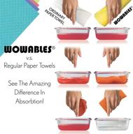 🌿 wonderful wowables teal reusable & biodegradable paper towels - 30 sheets | replaces 13,260 disposable towels | dishwasher & machine washable logo