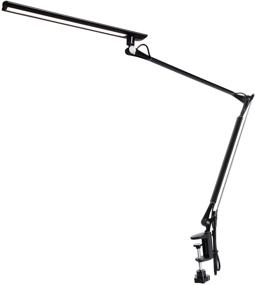 img 4 attached to 🔦 Metal Architect LED Desk Lamp, Amzrozky Drafting Table Lamp with Clamp - Eye-Care Dimmable Office Light, Swing Arm Task Lamp with 5 Color 5 Brightness, Touch Control, Memory Function, Black