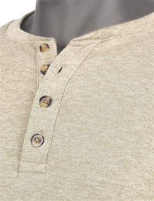 img 1 attached to Dapper Derminpro: Sleek Oatmeal Henley Shirts for Casual Men's Clothing