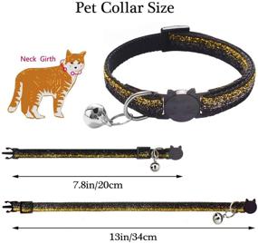 img 1 attached to 🐱 12-Pack Ameolela Cat Collars Breakaway with Bell - Sparkling Nylon, Adjustable Safety Kitten Collars for Pets or Small Dogs