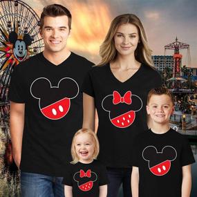 img 3 attached to 👨 Family Trip Minnie and Mickey Mouse T-Shirts by Natural Underwear