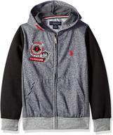 👕 boys' us polo assn sleeve sweater: clothing and fashion hoodies & sweatshirts logo