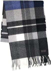 img 1 attached to 🧣 Hickey Freeman Cashmere Plaid Cosmos Men's Scarf Accessories