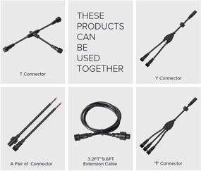 img 1 attached to 🔌 BTF-LIGHTING 2 Pin Electrical Connector 18AWG IP65 Male Female Connector: High-Quality Extension Cable for Car, Truck, Boat, Indoor/Outdoor LED Strip Lights/String - 7.87in/20cm Length, 22mm Nut - 5 Pairs