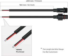 img 3 attached to 🔌 BTF-LIGHTING 2 Pin Electrical Connector 18AWG IP65 Male Female Connector: High-Quality Extension Cable for Car, Truck, Boat, Indoor/Outdoor LED Strip Lights/String - 7.87in/20cm Length, 22mm Nut - 5 Pairs