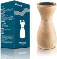 🌶️ chasung 6 inch wooden pepper grinder, refillable salt and pepper mill with adjustable ceramic rotor – ideal for coarse and fine grinding in home restaurant settings logo