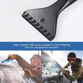 img 1 attached to ASZKJ Extendable Car Snow Brush Removal Tool with Ice Scraper, ❄️ Foam Grip Handle, and Detachable Snow Mover for Windshield, Windows, and Auto Vehicle