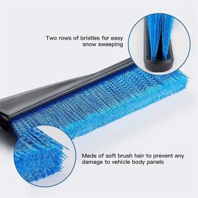img 3 attached to ASZKJ Extendable Car Snow Brush Removal Tool with Ice Scraper, ❄️ Foam Grip Handle, and Detachable Snow Mover for Windshield, Windows, and Auto Vehicle