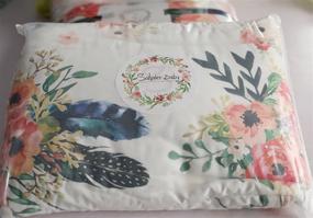 img 1 attached to 🌸 Beautiful Sahaler Floral Minky Blanket for Baby Girls - Dot Ruffle Soft Blankets for Infants and Toddlers - Cozy Throw with Peach Feather Design