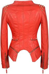 img 1 attached to SX Womens Leather Jacket Stitching