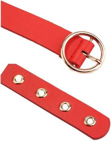 img 1 attached to Uxcell Grommet Studded Single Leather Women's Accessories in Belts