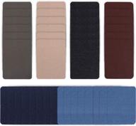 👖 nepak iron on patches - 40 pcs clothing repair kit for jeans, denim - 6 colorful options - 4.9x3.7 inches logo