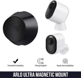 img 3 attached to 🔧 Versatile 2-Pack Magnetic Wall Mount for Arlo Ultra/Ultra 2 & Arlo Pro 3/Pro 4 - White (Indoor/Outdoor) - NOT Compatible with Arlo Essential Spotlight